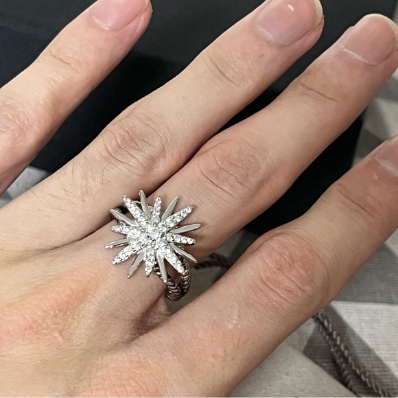 David Yurman Silver Starburst Ring sz7 - Picture 5 of 5